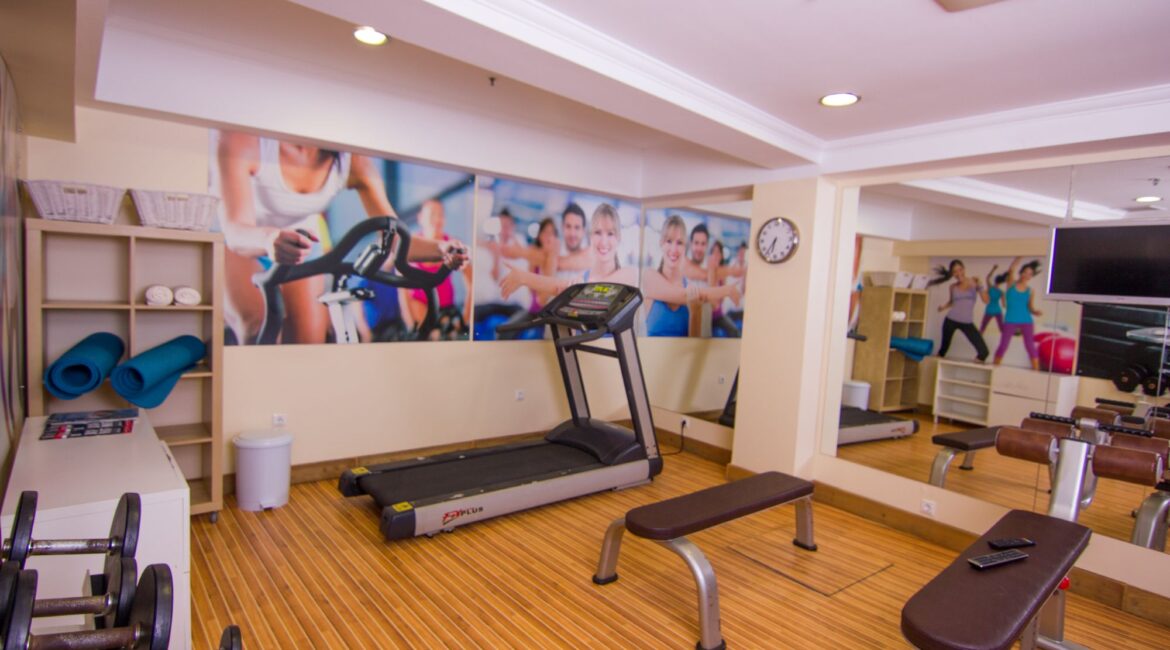 Gym facilities at Sirkeci Mansion hotel in Sultanahmet, Istanbul Old Town