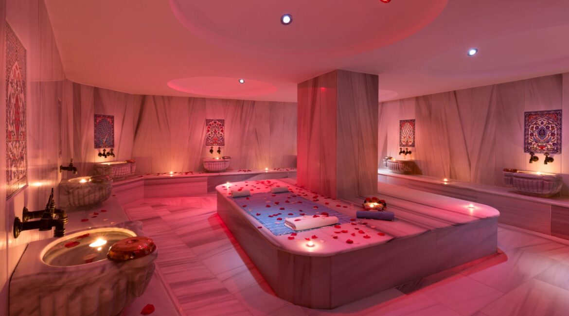 Traditional Turkish bath and wellness area at Sirkeci Mansion hotel in Sultanahmet, Istanbul Old Town
