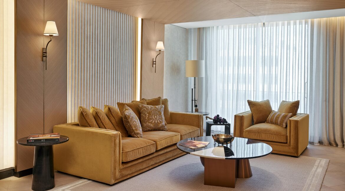 Signature City Suite living area at Vakko Hotel & Residence Nisantasi Istanbul featuring contemporary lounge seating.