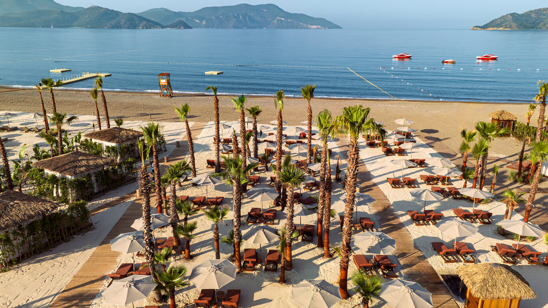 Beach with sun loungers and sea views XO Cape Arnna