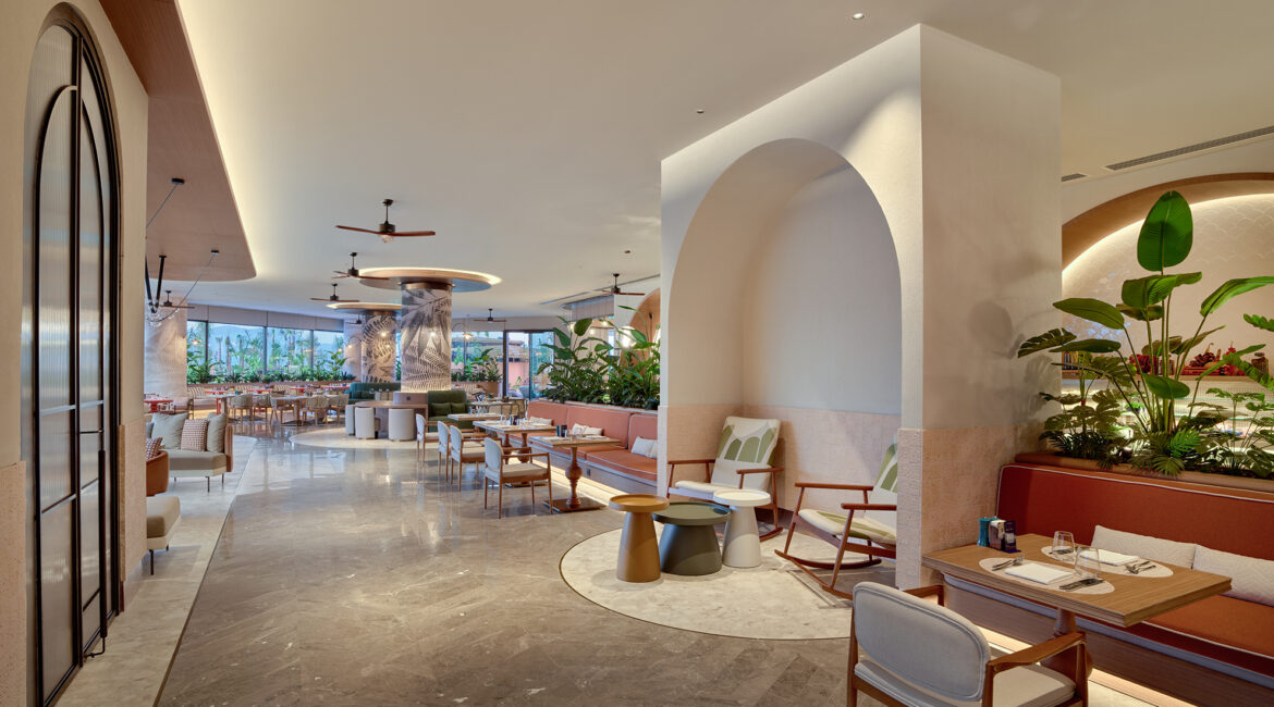 Dining area inside Seasons by XO Gastro restaurant at XO Cape Arnna