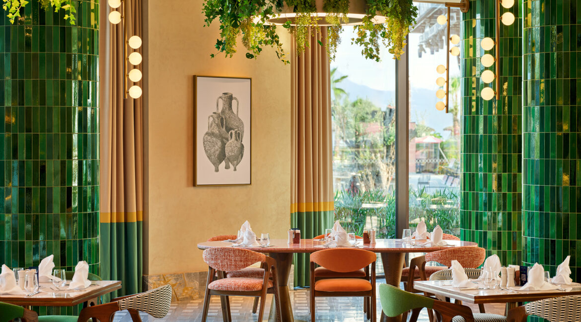 Mad Med buffet restaurant terrace at XO Cape Arnna resort in Fethiye