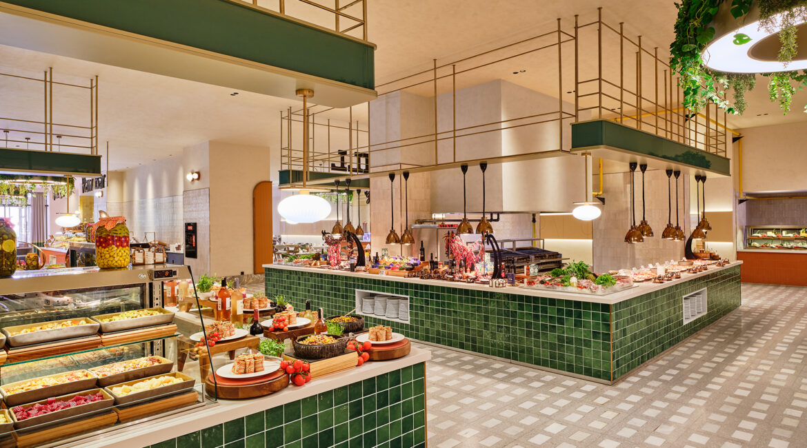 Mad Med buffet salad bar at XO Cape Arnna resort in Fethiye