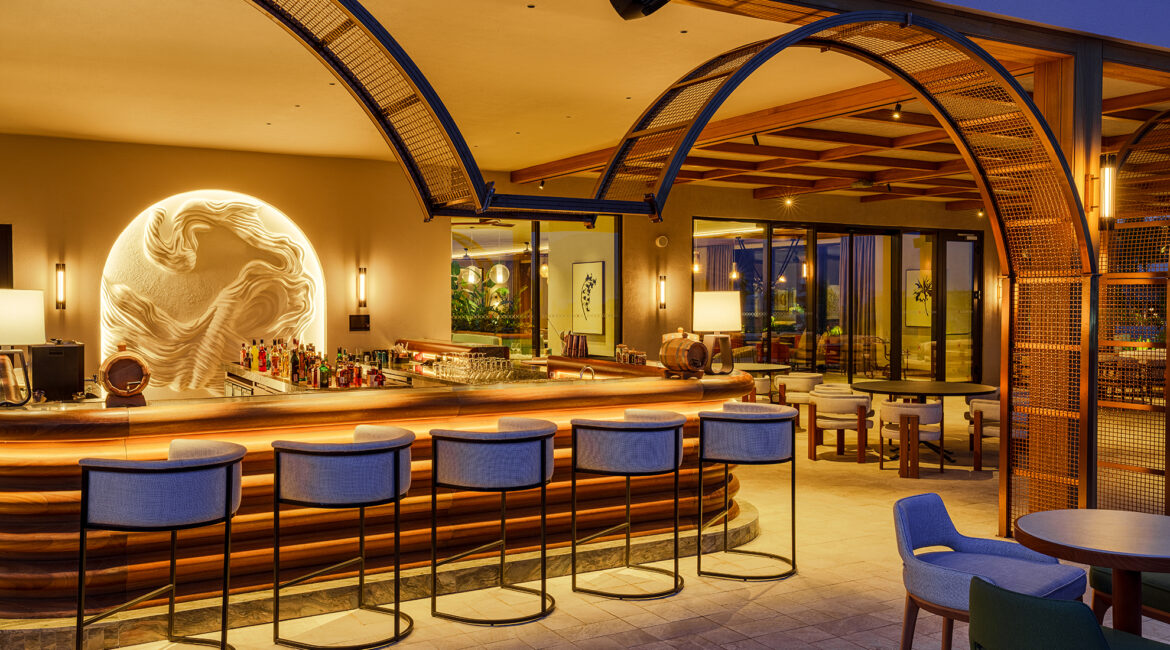 Stylish bar area at Duchess Restaurant XO Caper Arnna