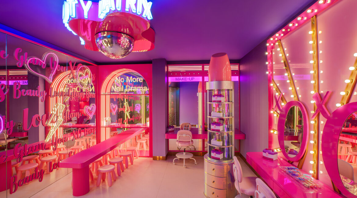 Colourful Beauty room inside Lumi’s Kids Club at XO Cape Arnna resort