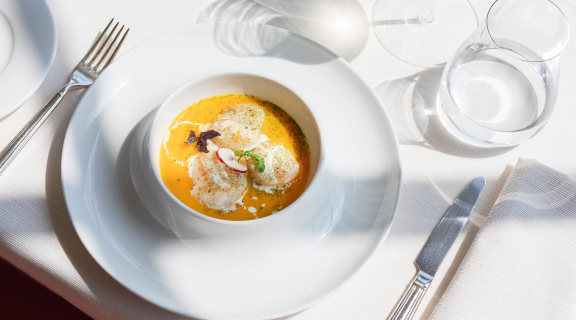 Refined Italian cuisine served at Villa Sostaga restaurant on Lake Garda