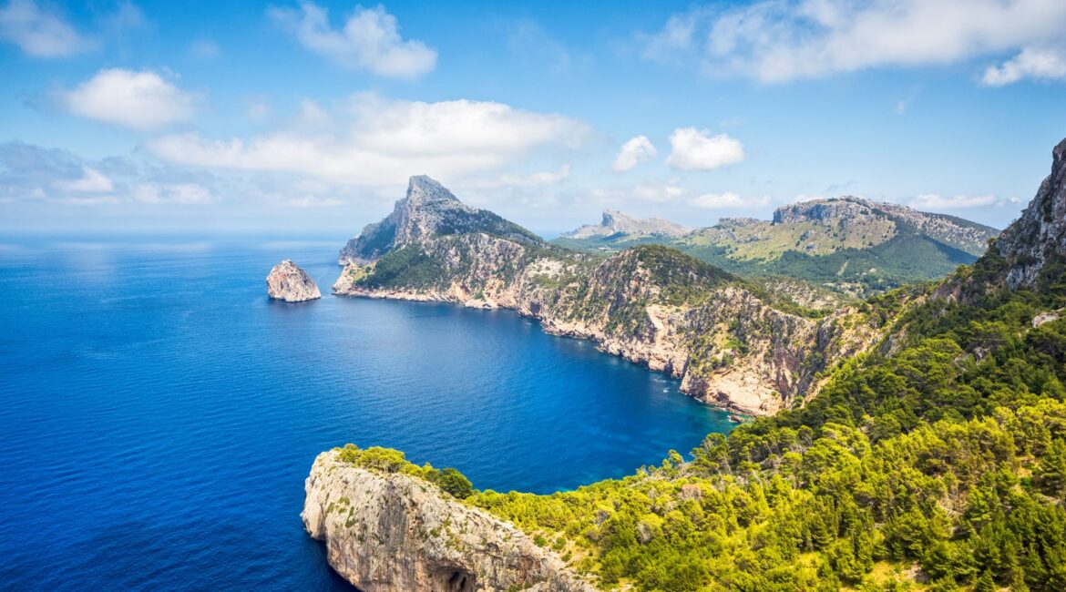 Dramatic coastal view from Cap de Formentor in Mallorca