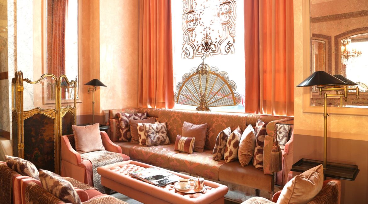Patisserie de Pera lounge seating at Pera Palace Hotel Istanbul