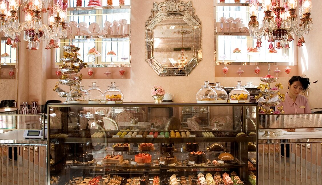 Patisserie de Pera pastry display at Pera Palace Hotel Istanbul