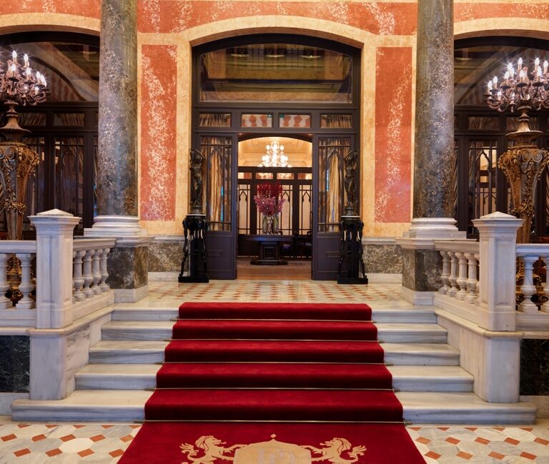 Pera Palace Hotel Istanbul entrance with red carpet