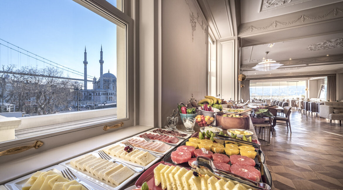 Breakfast buffet at The Stay Bosphorus boutique hotel in Istanbul