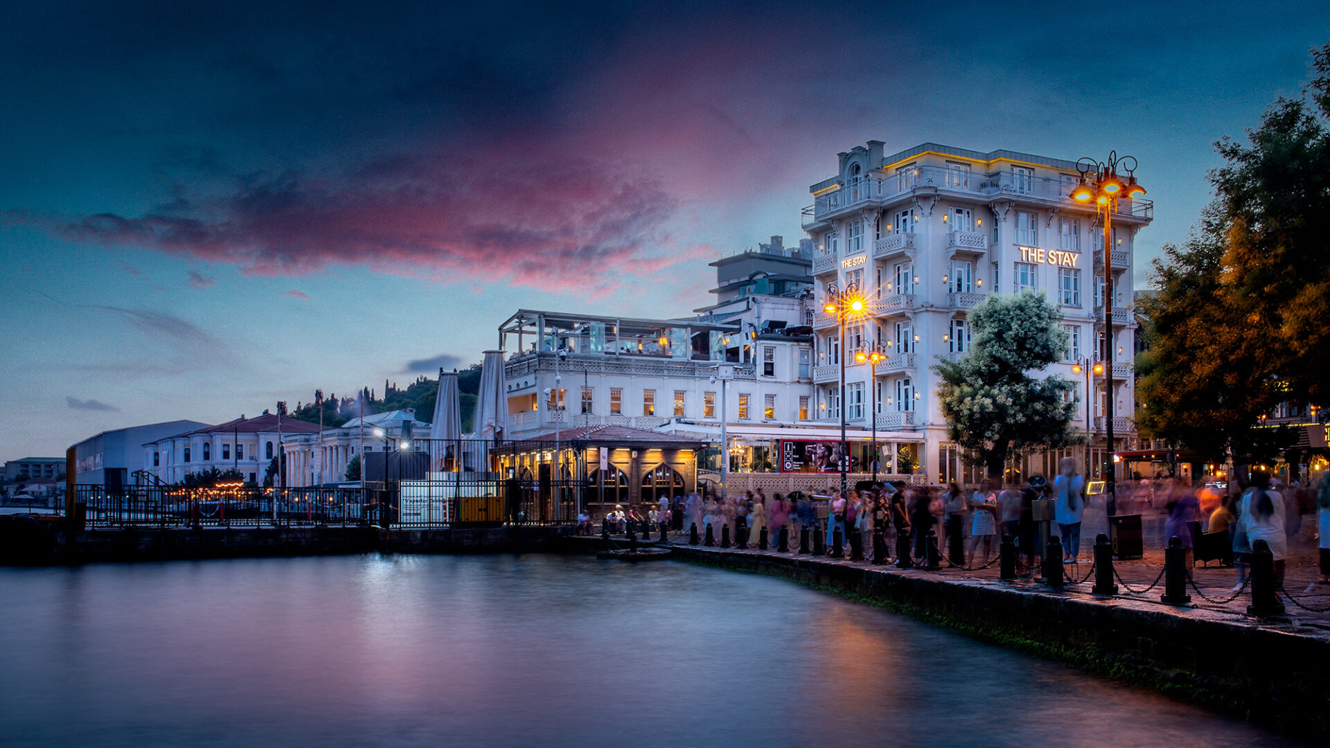 Evening waterfront exterior of The Stay Bosphorus in Istanbul