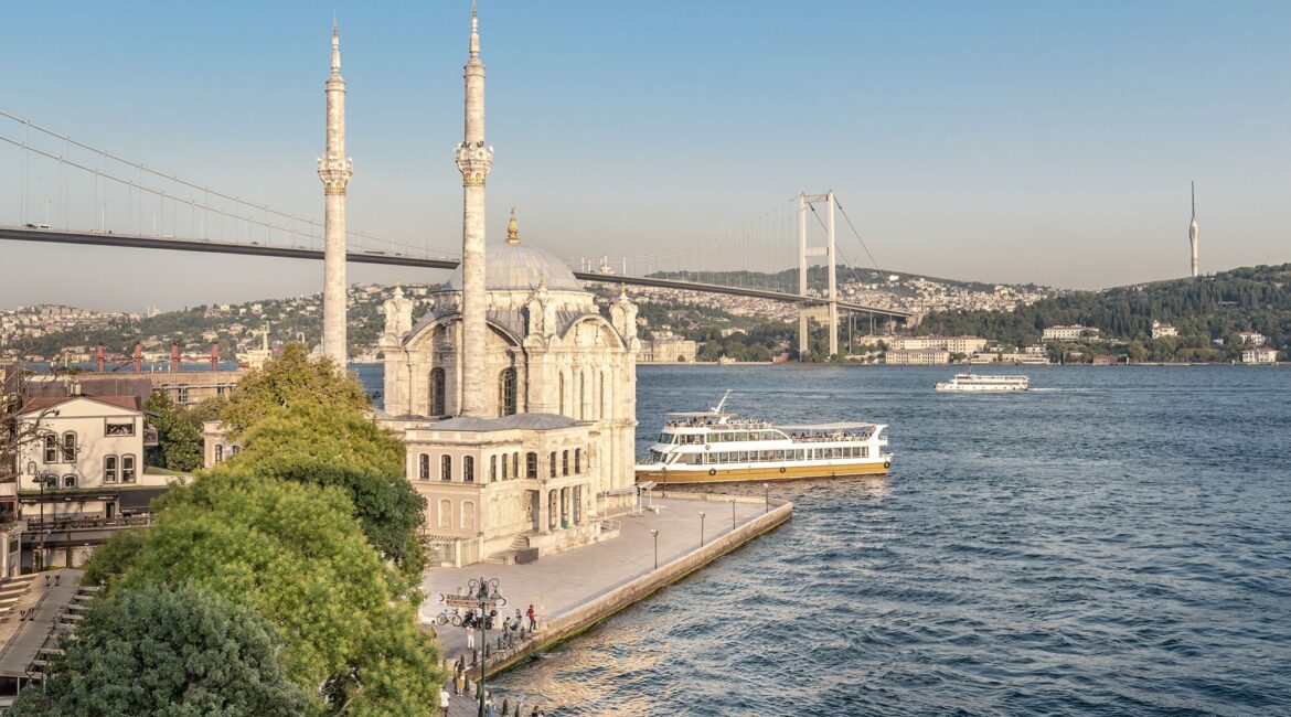 View across the Bosphorus from the Deluxe Bosphorus Room at The Stay Bosphorus Istanbul