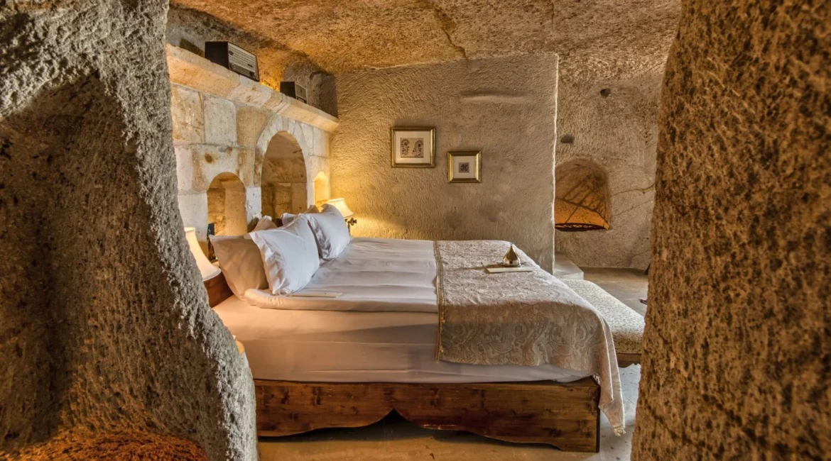 Museum Hotel Cappadocia Deluxe Room Kandilli Suite traditional cave bedroom