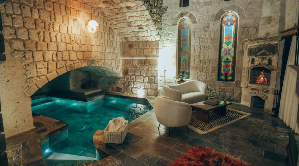 Museum Hotel Cappadocia Imperial Pool Suite Mystic Suite luxury cave pool interior