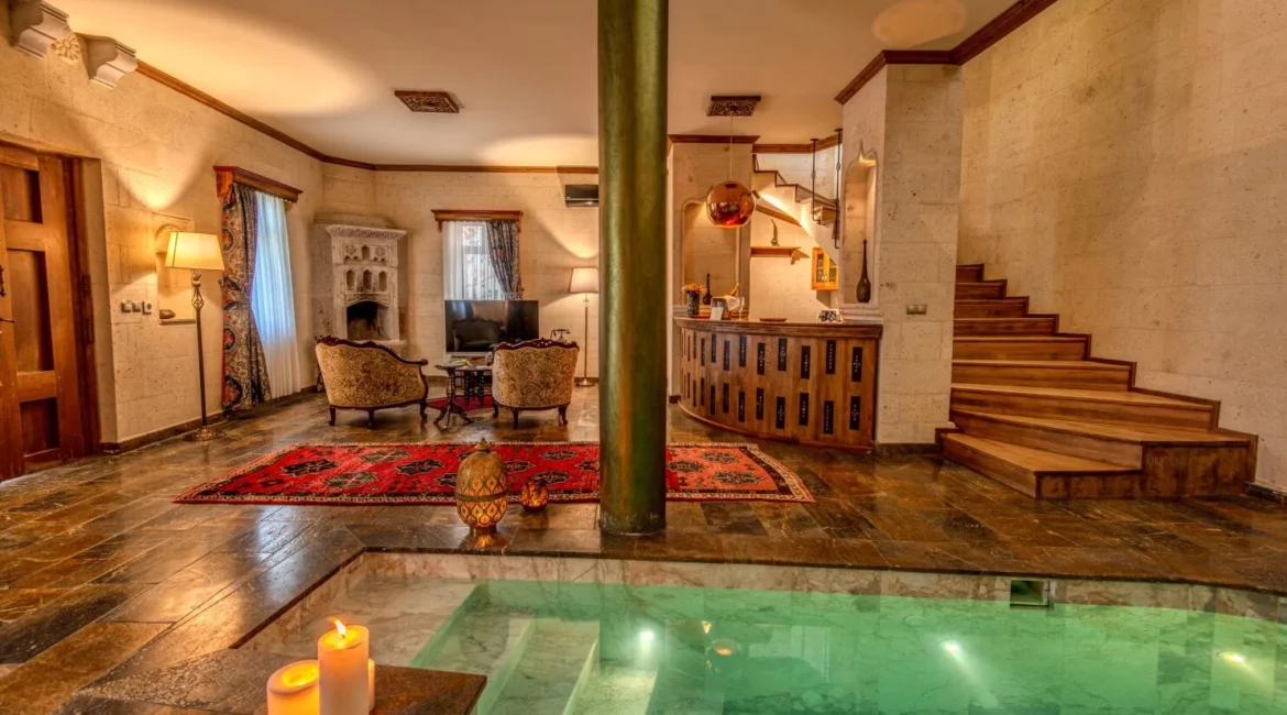 Museum Hotel Cappadocia Imperial Pool Suite The Konak Villa private pool and living area