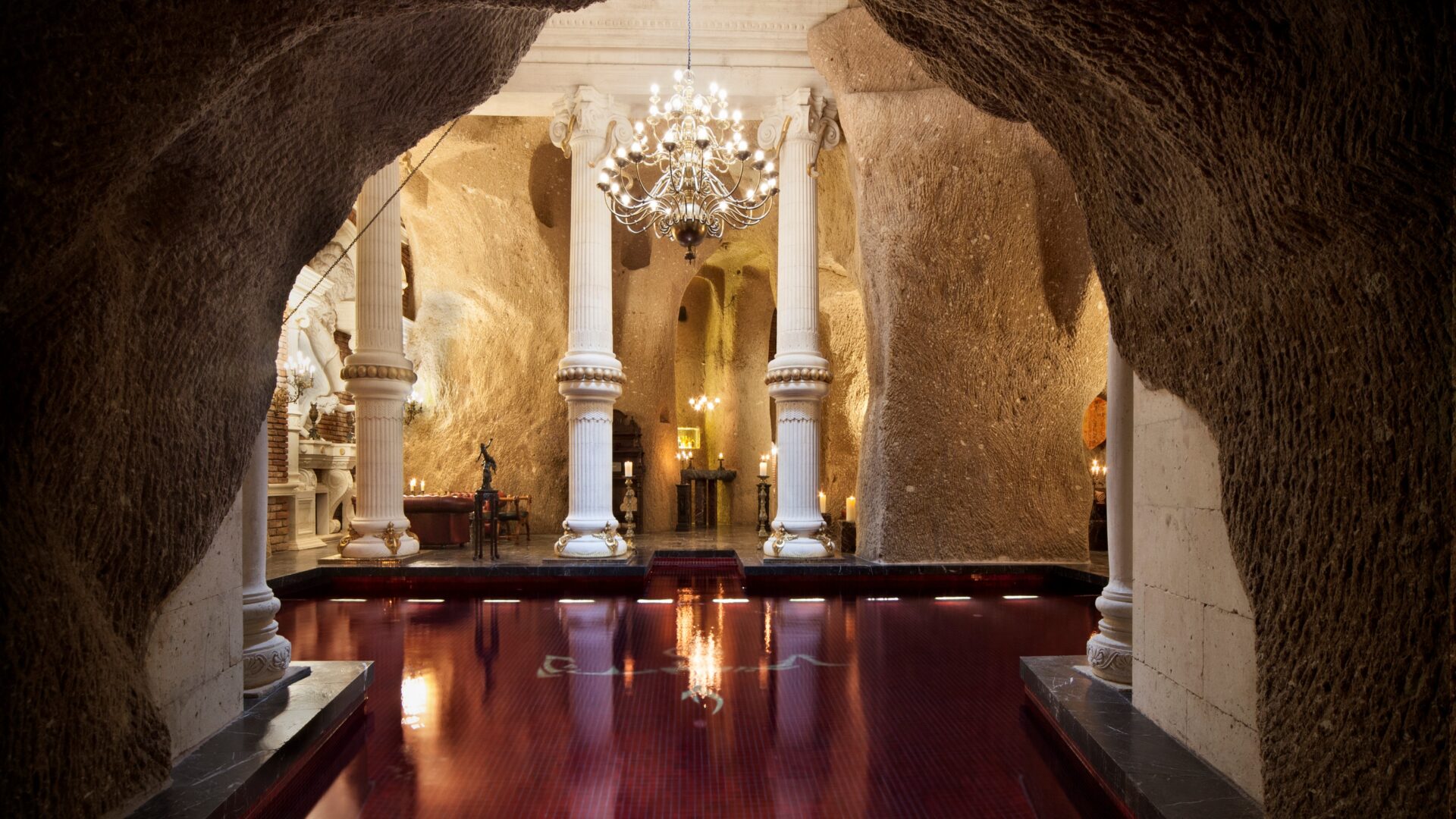 Subterranean spa interior at Sacred House Cappadocia featuring the Inferno wellness centre
