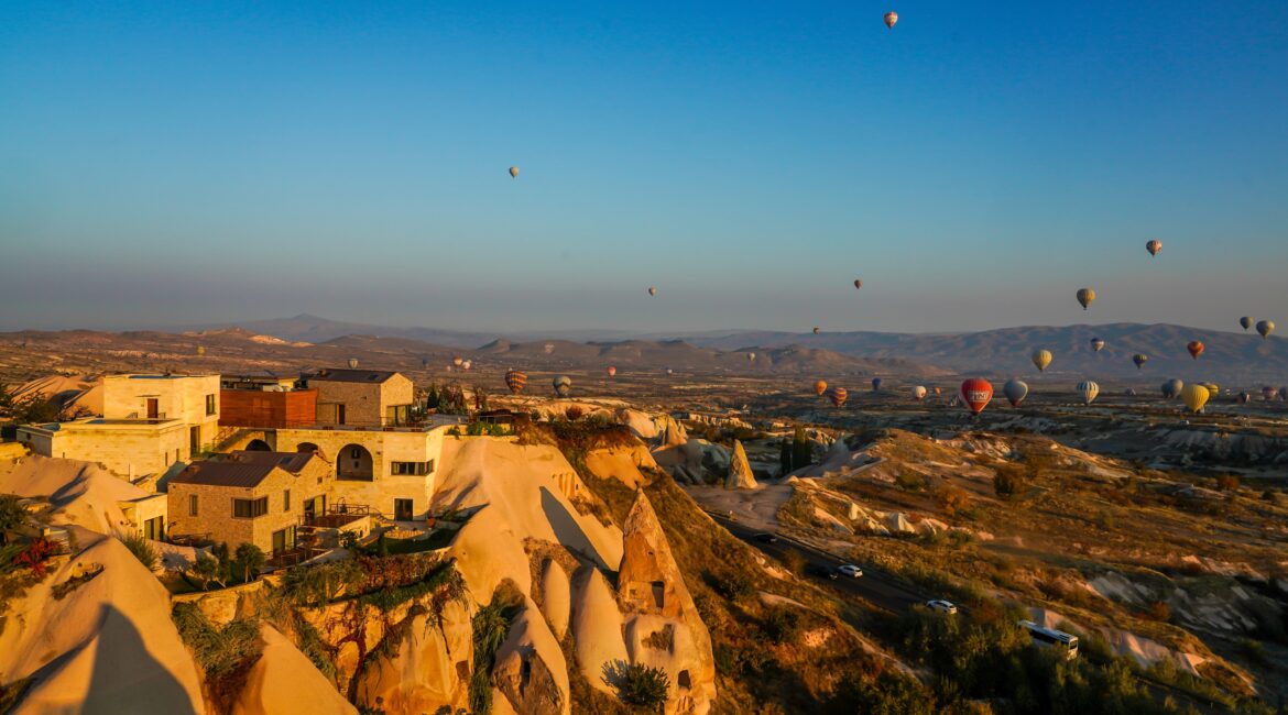 Cappadocia,,Turkiye,-,October,30,,2021:,Aerial,View,Of,A