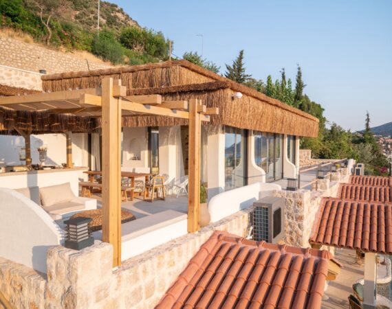 Exterior of Casa Pery Wellness studio home to Discerning Collections Kalkan wellness holiday
